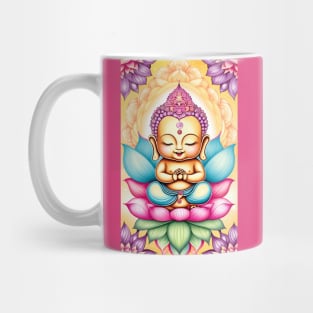 Baby Buddha Lotus Flower Mug